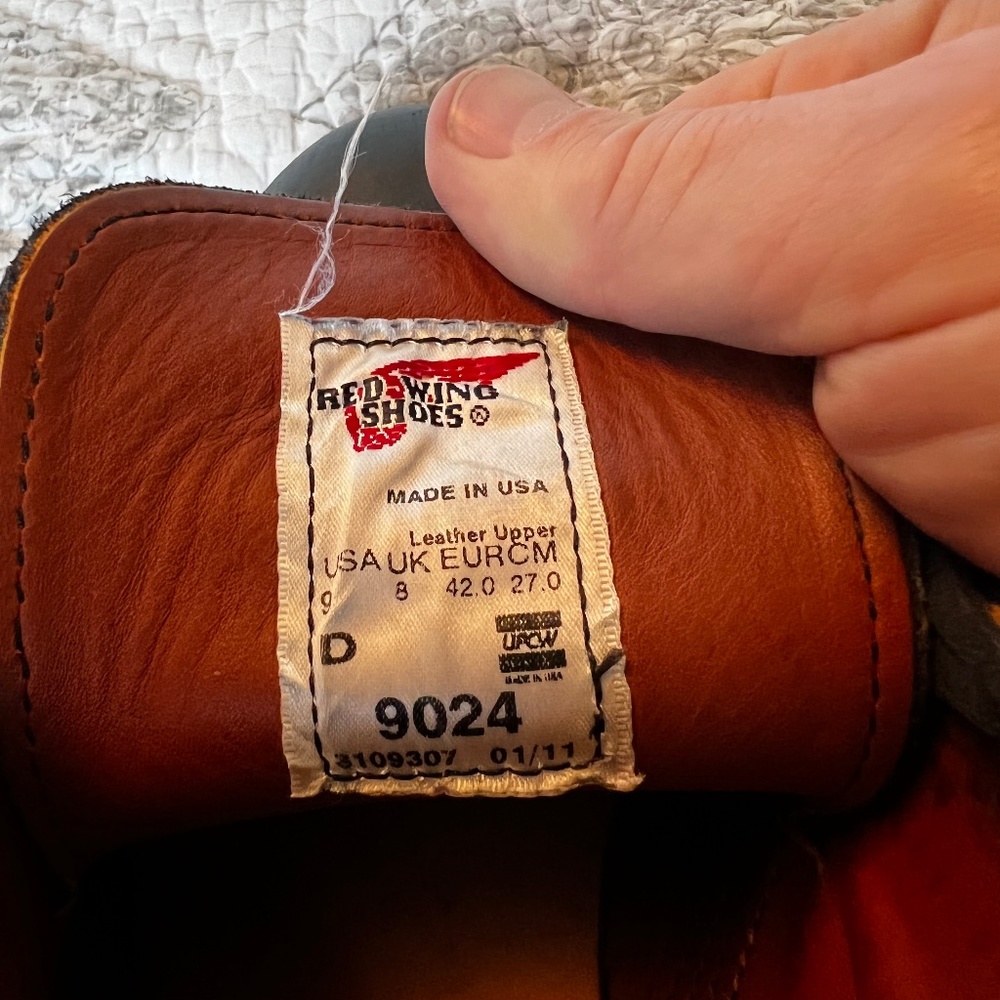Red Wing 9024 Size 9D